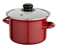Altom Garnek emaliowany 18 cm 1,9 l pokrywka merlot indukcja - 1611125 - zdjęcie 2